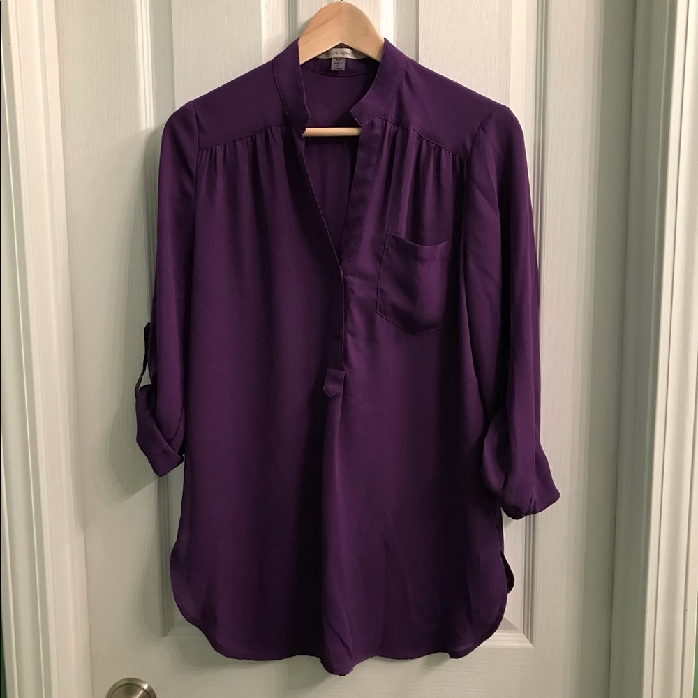 EUC 41Hawthorn Stitchfix Tunic Blouse Sz M Purple